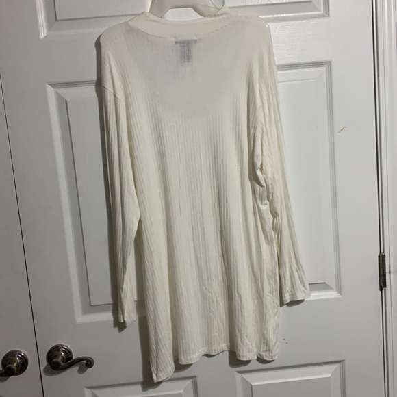 3X cream white long top by Rouge - Picture 3 of 4